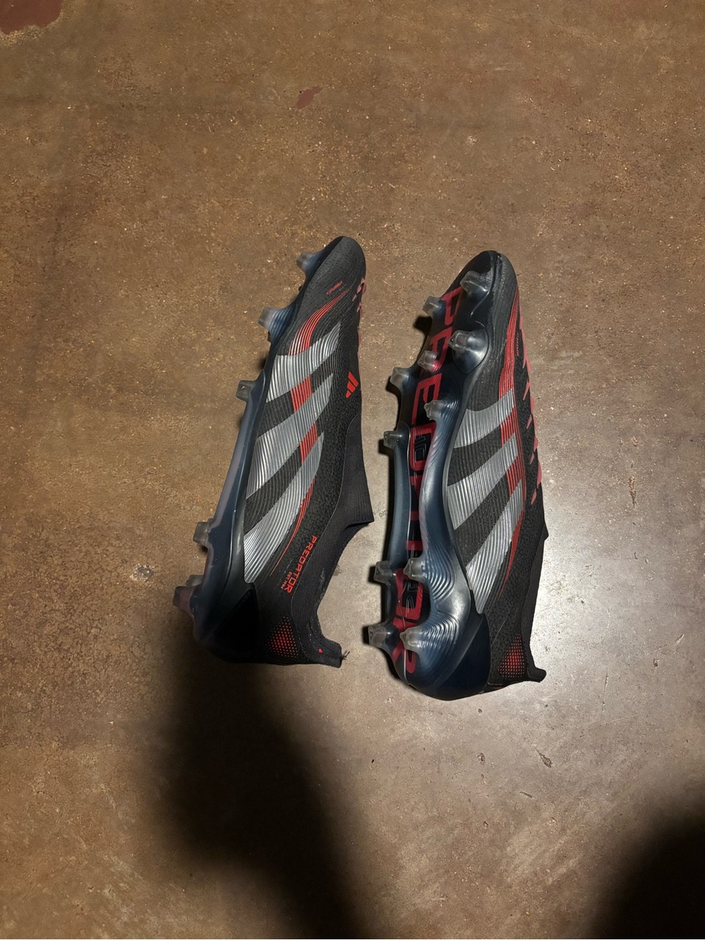 adidas Predator Laceless Men's Soccer Shoes in Black and Red - Picture 3 of 4